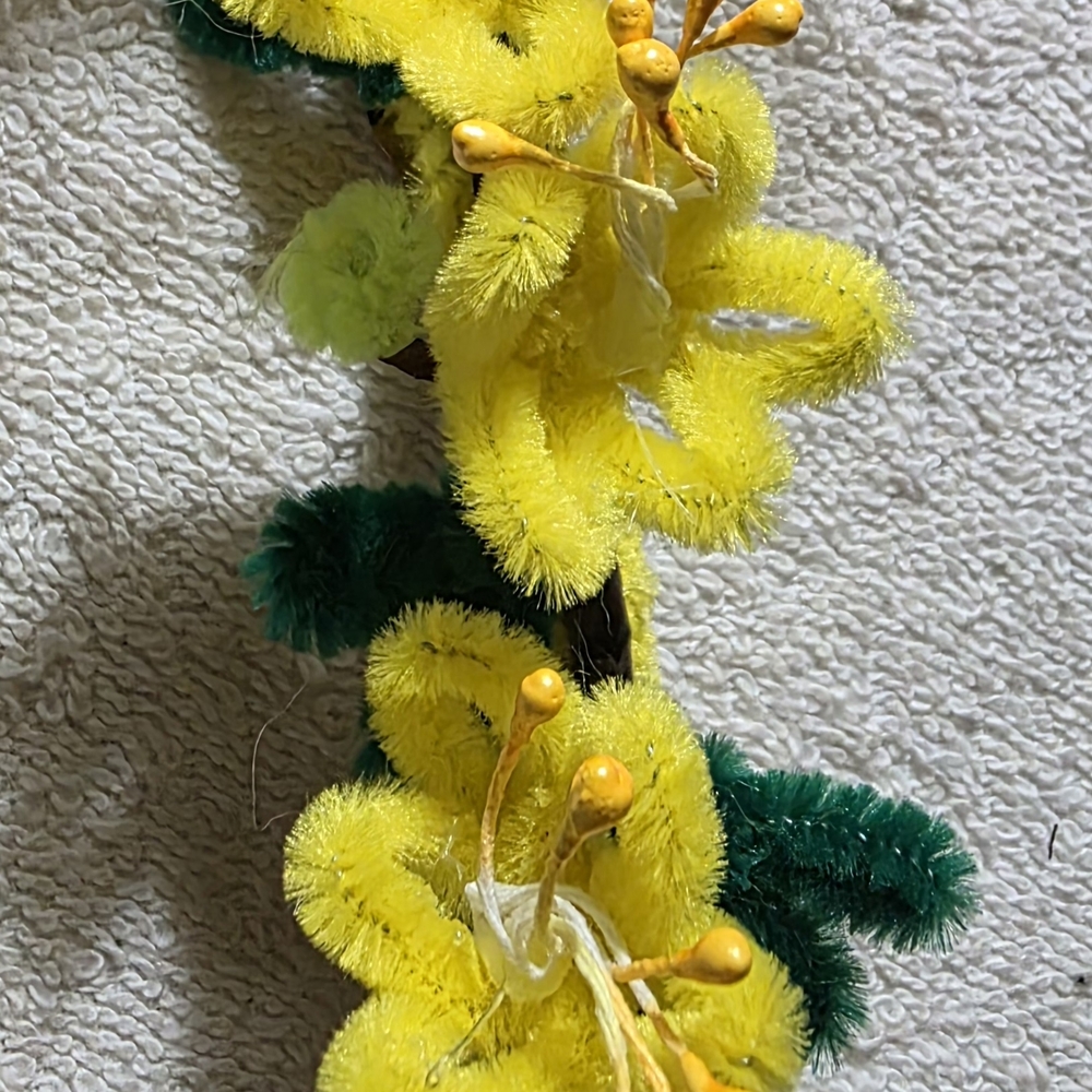 Yellow and Green Floral Hair Accessory
